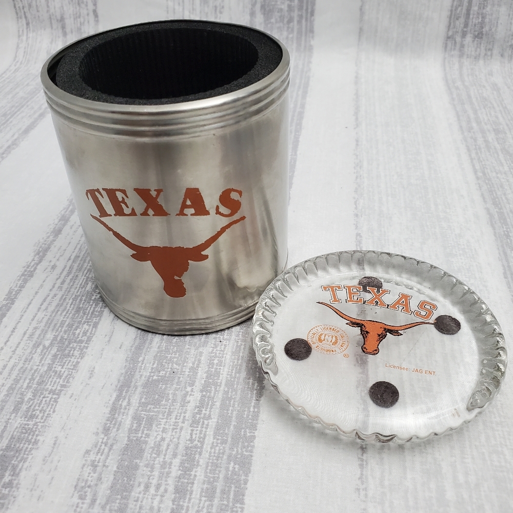 UT Bottle Cooler and Crystal Paperweight *